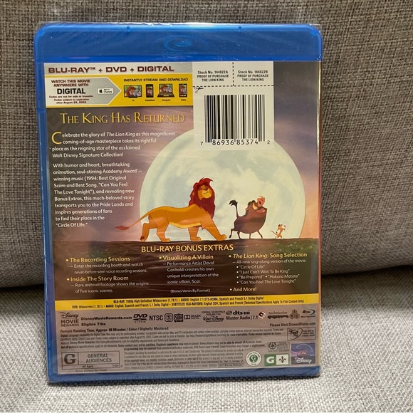 The Lion King The Circle of Life Edition (Blu-ray + DVD + Digital Code) - Picture 3 of 3